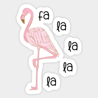 Fa la la la la Flamingo Sticker